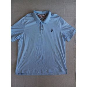 Robert Graham Men 3XL Performance‎ Classic Buttons Up Polo Coumoflage Line Blue